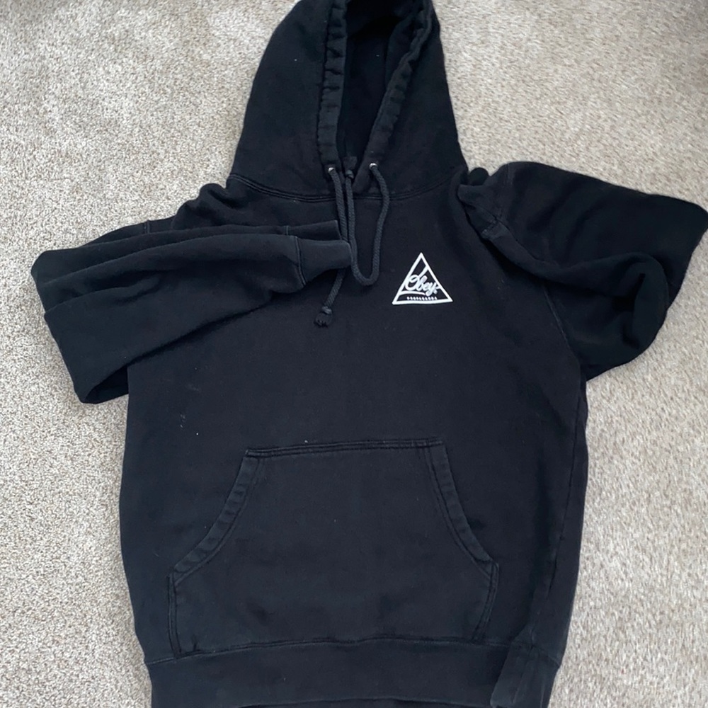black obey hoodie size small